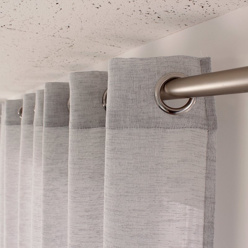 Eyelet Sheer Curtain, 140x240cm, Linen Effect, Maya Collection