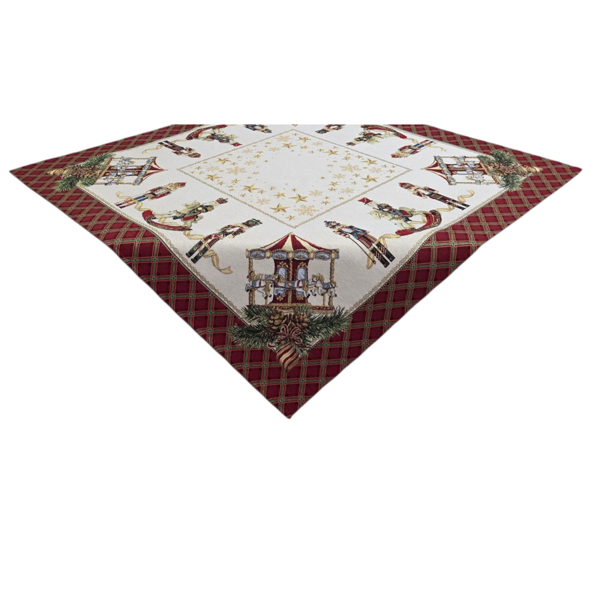 Lurex Nutcracker Christmas Centerpiece in Gobelin