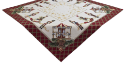 Centro de mesa navideño Cascanueces de lúrex en gobelino