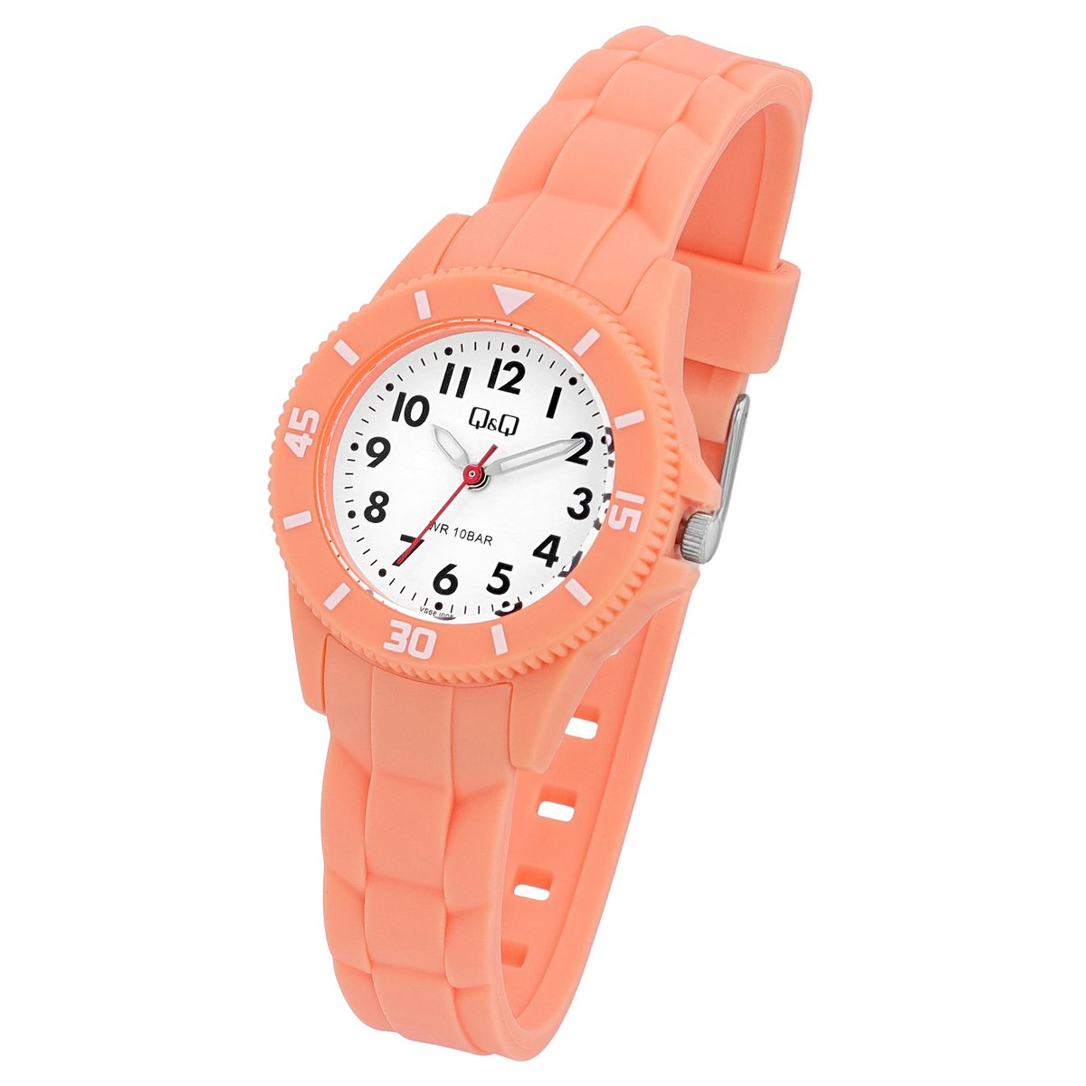 Q&Q children's/youth watch with resin strap, Ø 30 mm, orange