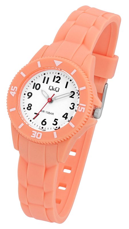 Q&Q children's/youth watch with resin strap, Ø 30 mm, orange