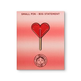 Emaille Pin "Herz Lollipop"