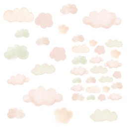 Wandaufkleber | Wolken Beige