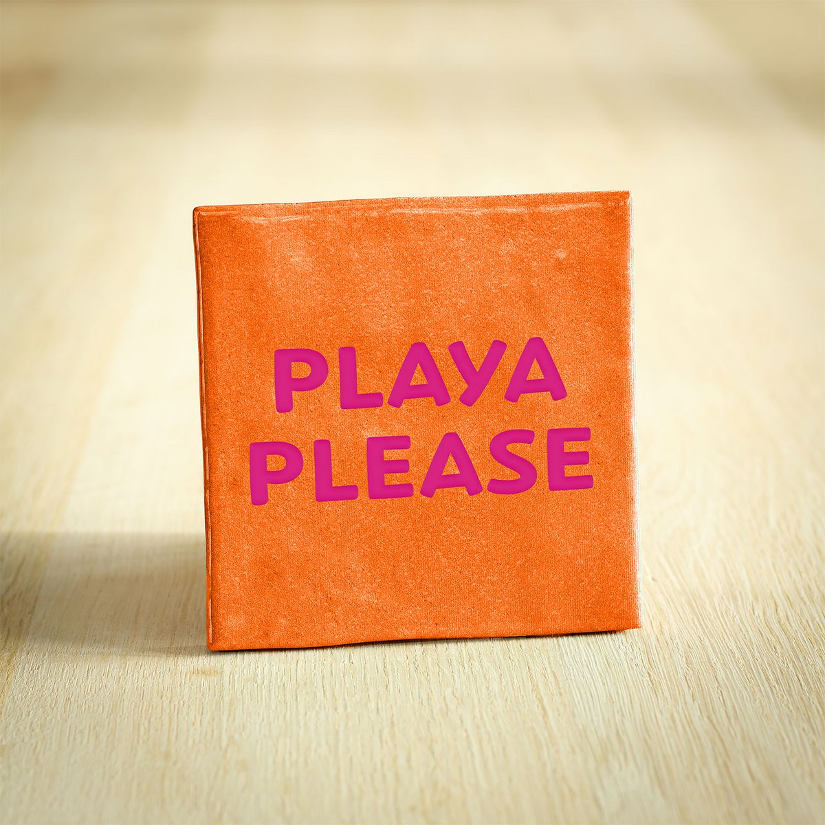 Tegeltje - Playa Please | Oranje & Roze | 10x10cm