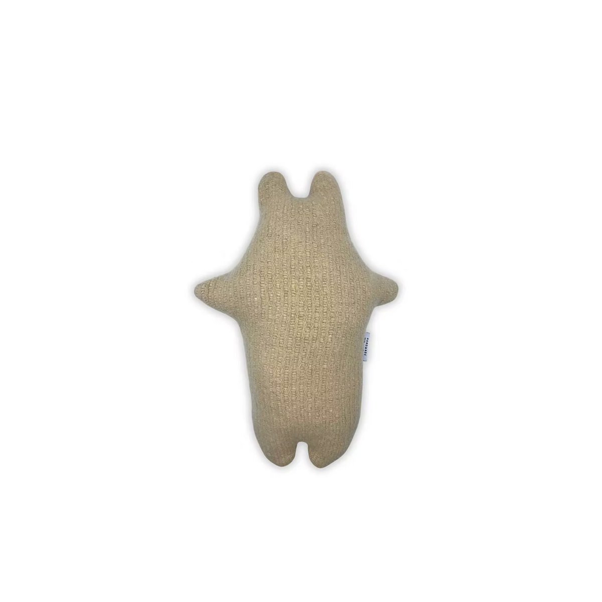 Peluche Bébé Hippo - Couverture vintage en laine - Marron Beige