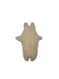 Baby Hippo knuffel - Vintage wollen deken - Bruin Beige