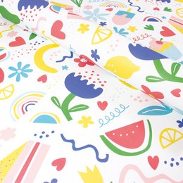 Papel de regalo Flores, Frutas y Diversión