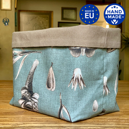 Kosz z tkaniny, Chleb h=20cm, 100% Bawełna, Nadruk | Nasiona Aqua