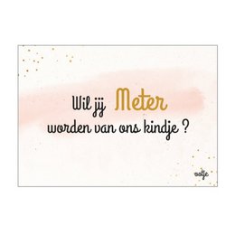 Postkaart | “meter worden” pink blush