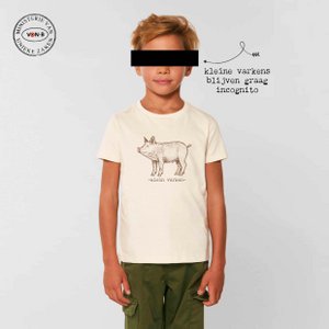 T-shirt kind – Natural Raw – Klein Varken