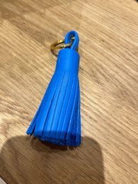 Leather keychain - "Mariyam" - blue MESSE