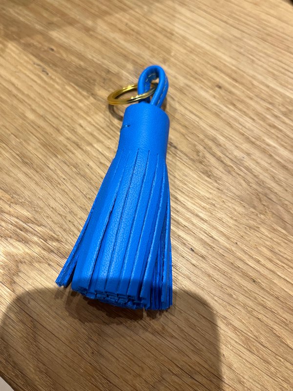 Leather keychain - "Mariyam" - blue MESSE