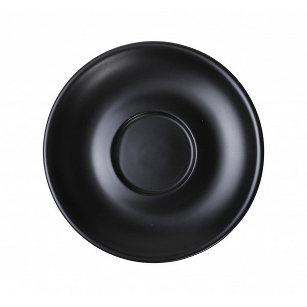Café latte saucer black 15.2 cm 6/box