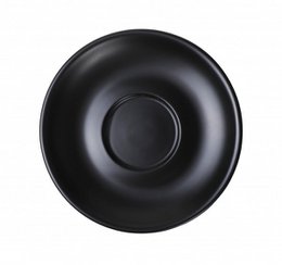 Platillo café latte negro 15,2 cm 6/caja