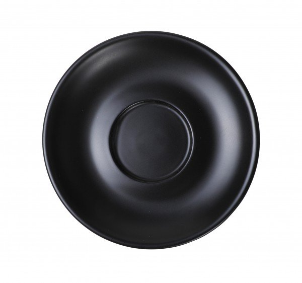 Platillo café latte negro 15,2 cm 6/caja