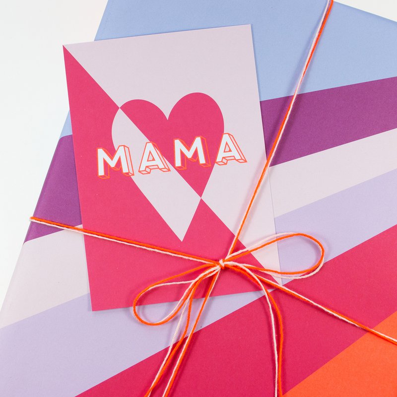 Postcard Mama made of recycled paper