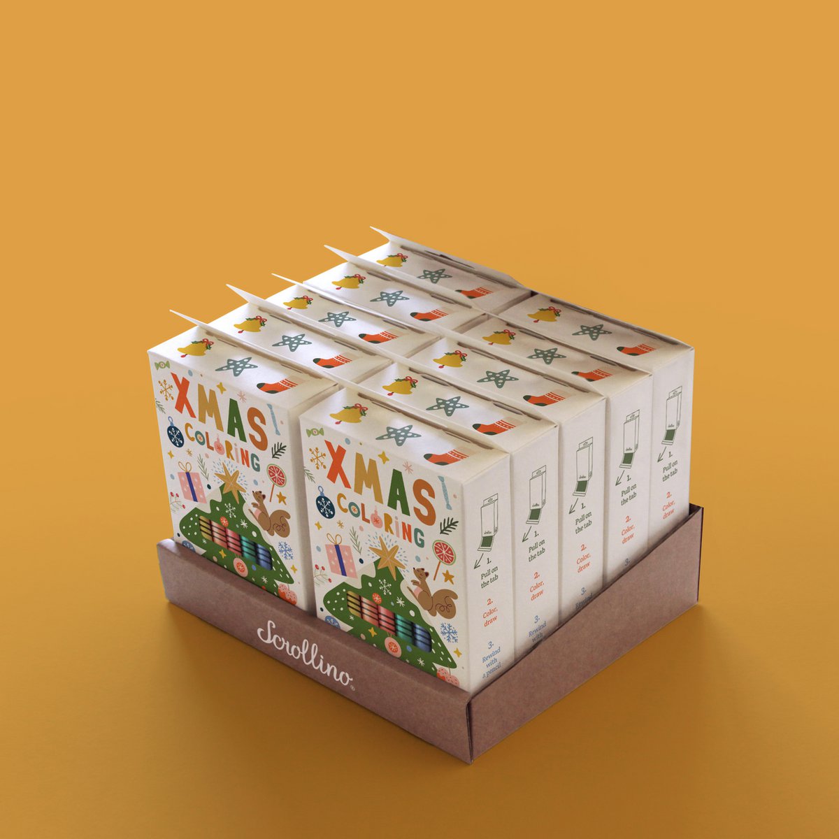 Kerstboom tot kleur - Scrollino Xmas kleurplaten