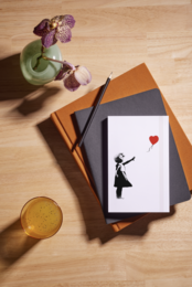 Cuaderno A5/A6 Banksy - Niña Con Globo Rojo