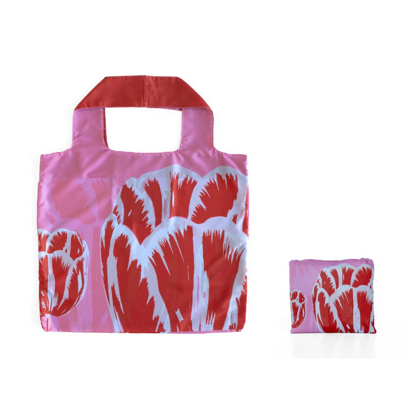 Faltbarer Shopper, Tulip Pop Art Line Pink