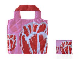 Faltbarer Shopper, Tulip Pop Art Line Pink