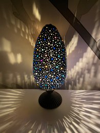 Lampa Z Tykwy - Kot i Księżyc