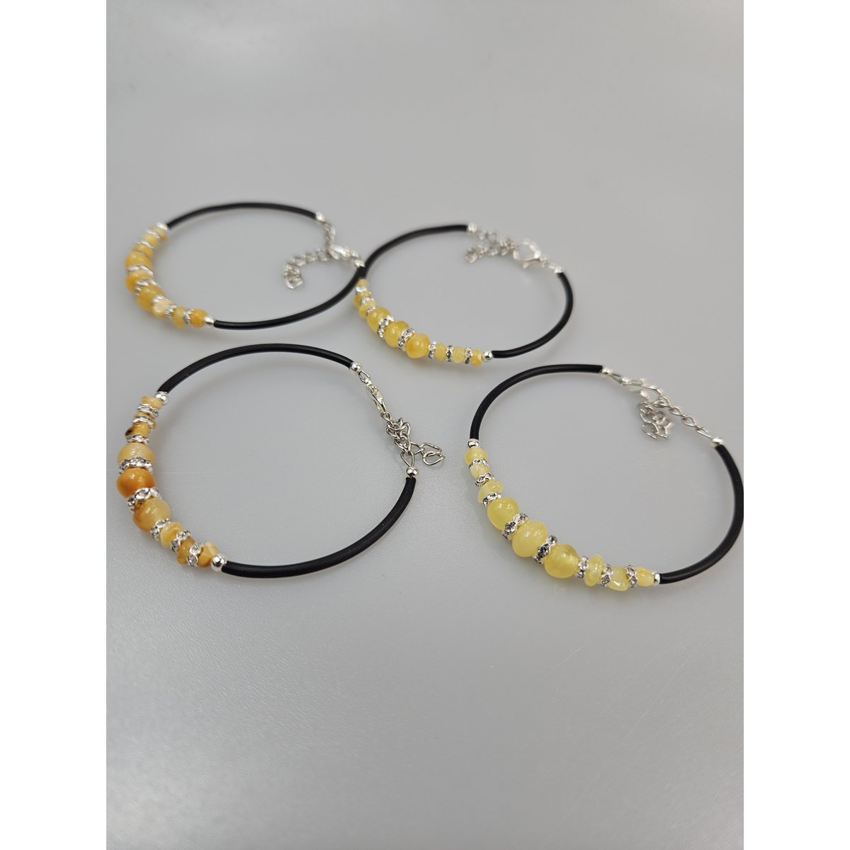 White amber everyday bracelet gemstone friendship crystals