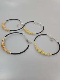 White amber everyday bracelet gemstone friendship crystals