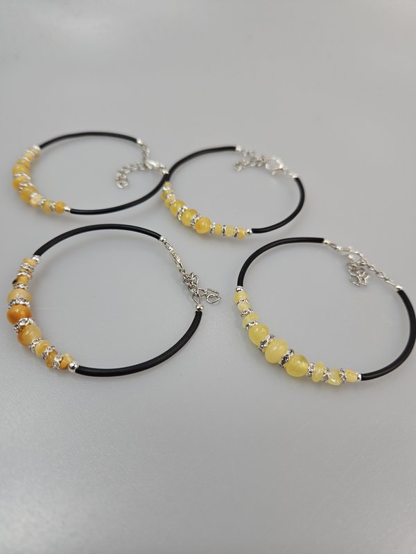 White amber everyday bracelet gemstone friendship crystals