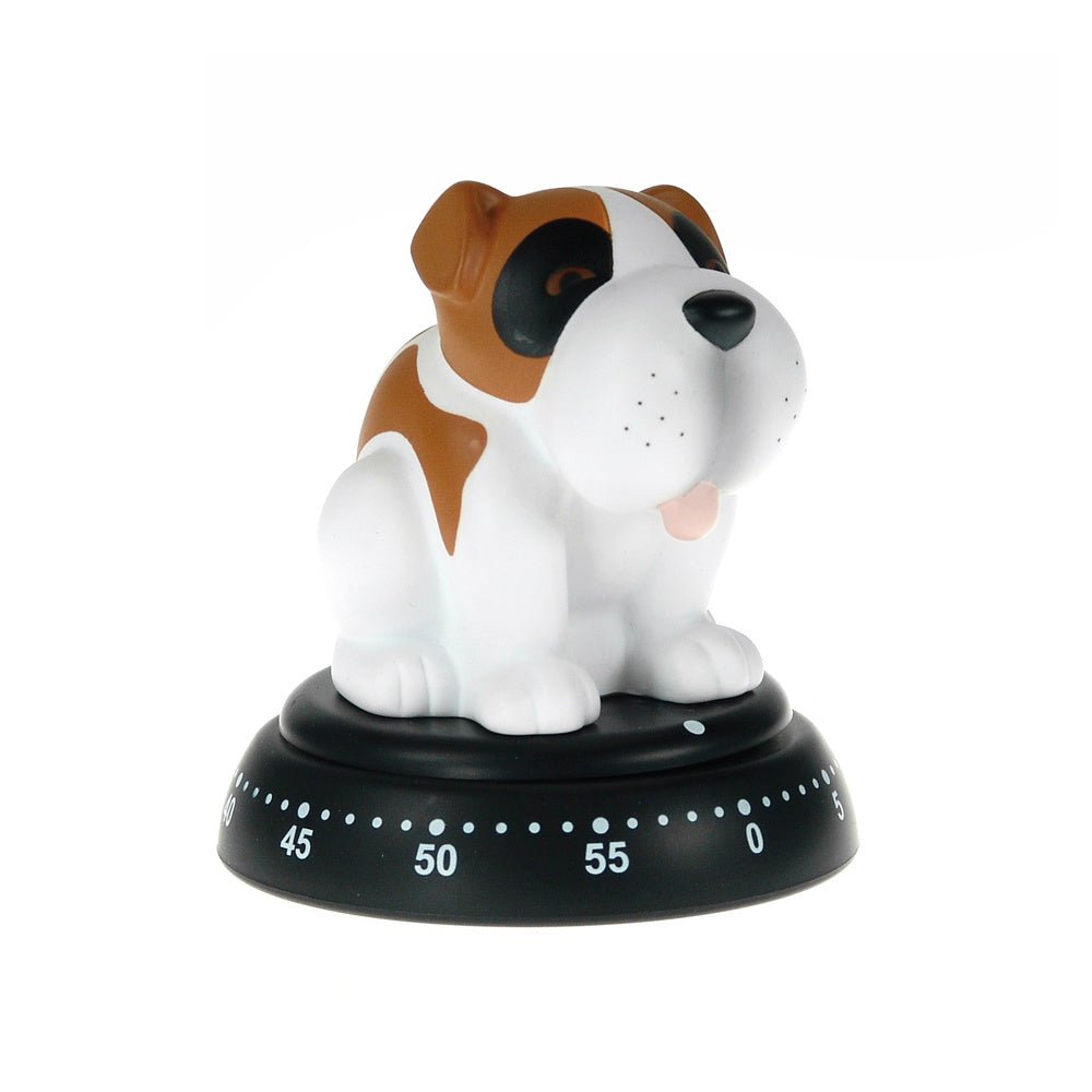 Bengt EK Design Mechanical Kitchen Timer - Perro - Marrón/Blanco