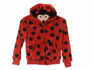 Children's jacket 'Ladybug' made of plush