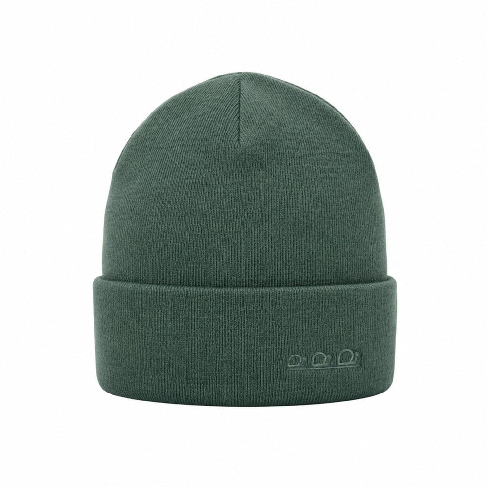 K5001E | ORTLES - Unisex Cap in Tubular Stockinette Knit Made in Italy. Green colour