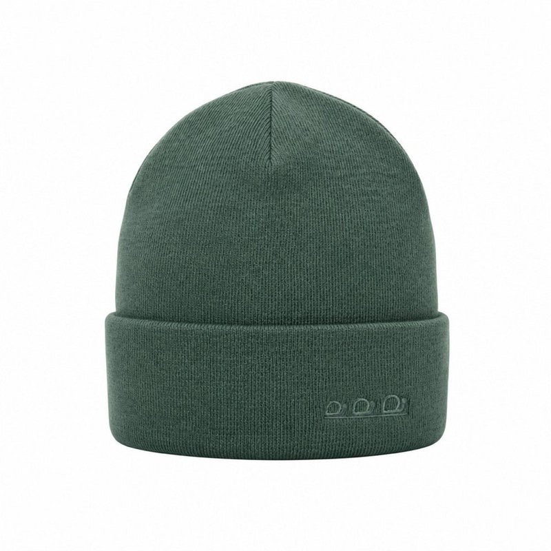 K5001E | ORTLES - Unisex Cap in Tubular Stockinette Knit Made in Italy. Green colour