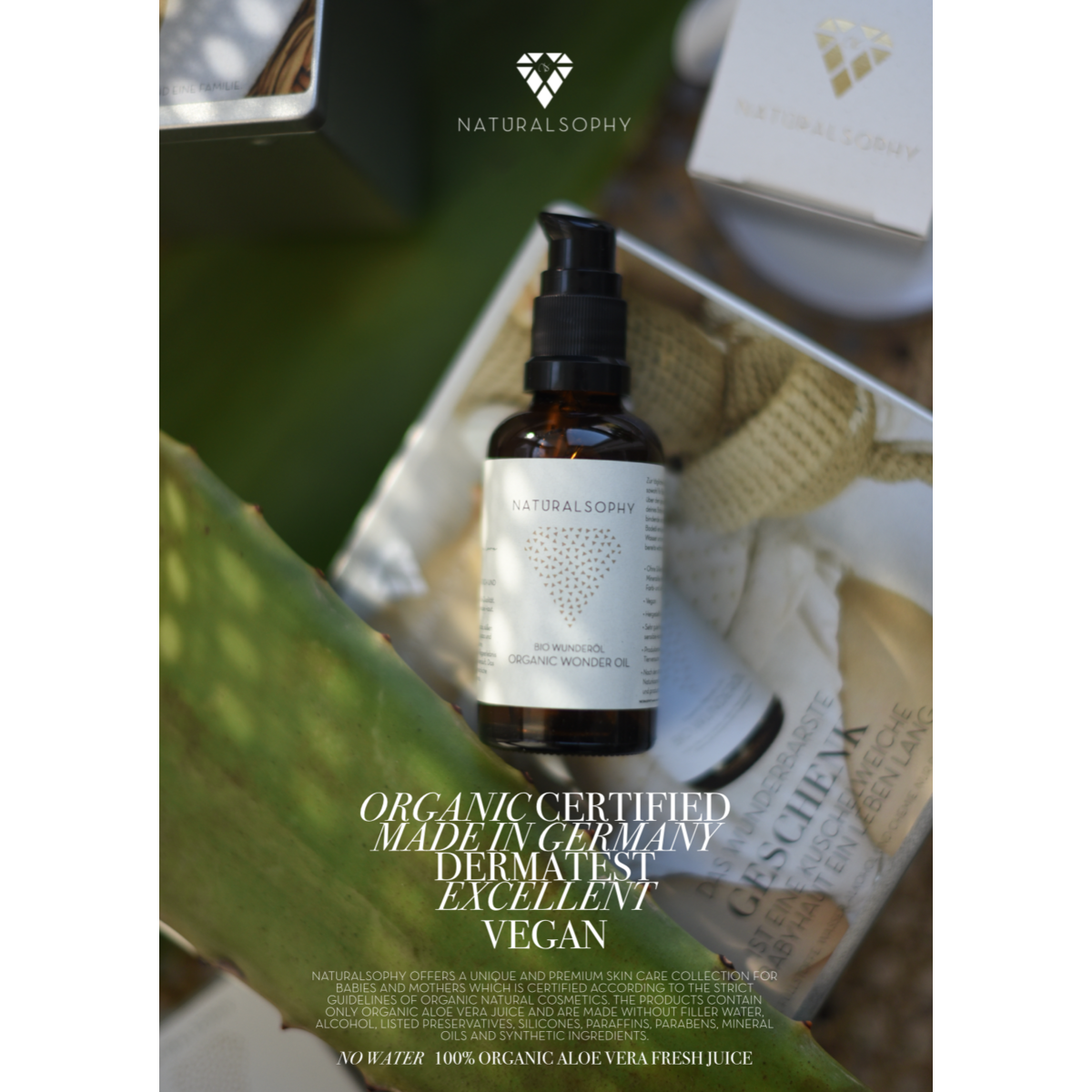 ORGANIC WONDER OIL 50ML – ULTRA FAST ABSORBING & MERGING IN THE BATH WATER