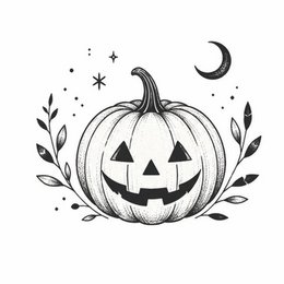 Tatuaje temporal: Calabaza de Halloween x5
