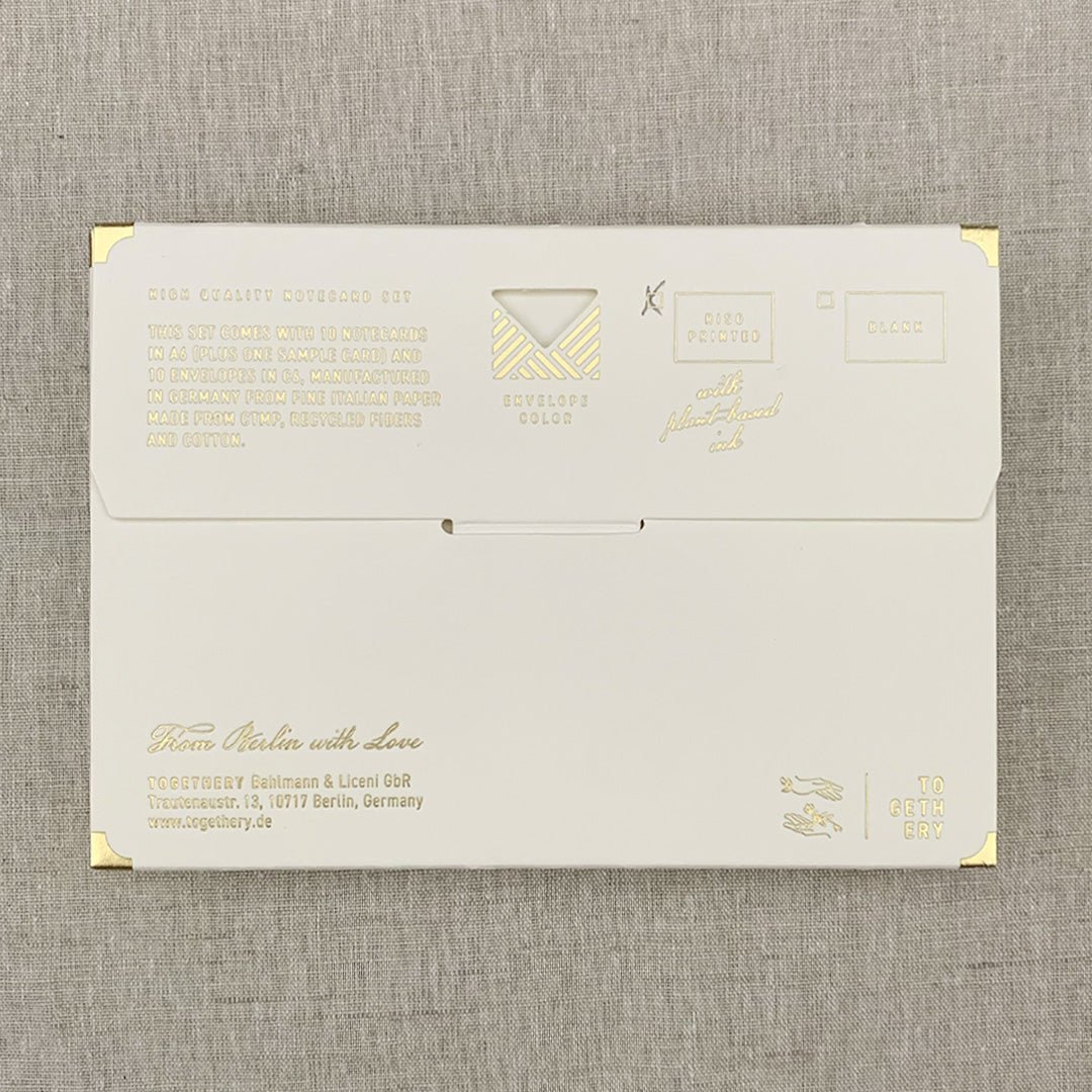 Notecard Set / RISO -afdrukken / hart / duurzaam