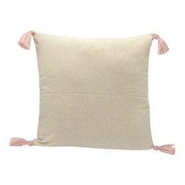 Decorative pillows with punch embroidery - flower - flower bust - 43 x 43cm