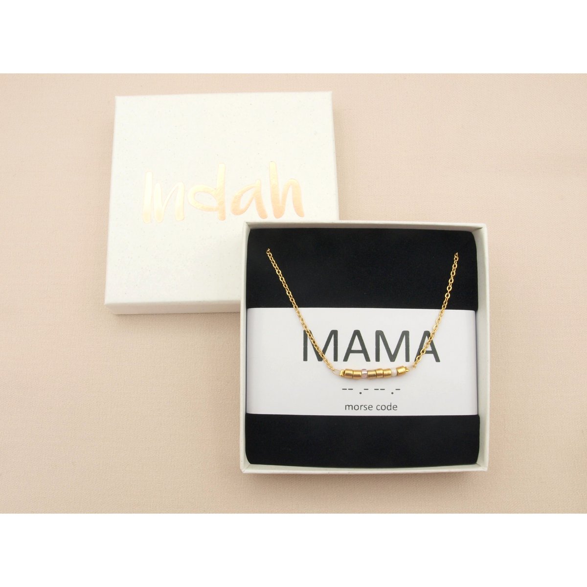 Morse code ketting, mama