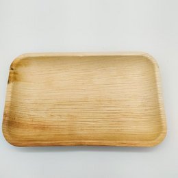 Rectangular serving platter, small size, set of 2. Made of natural wood material, with a simple and minimalist design suitable for various party and dining occasions.