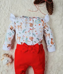 3320D Christmas Animals set for girls (bodysuit + pants)
