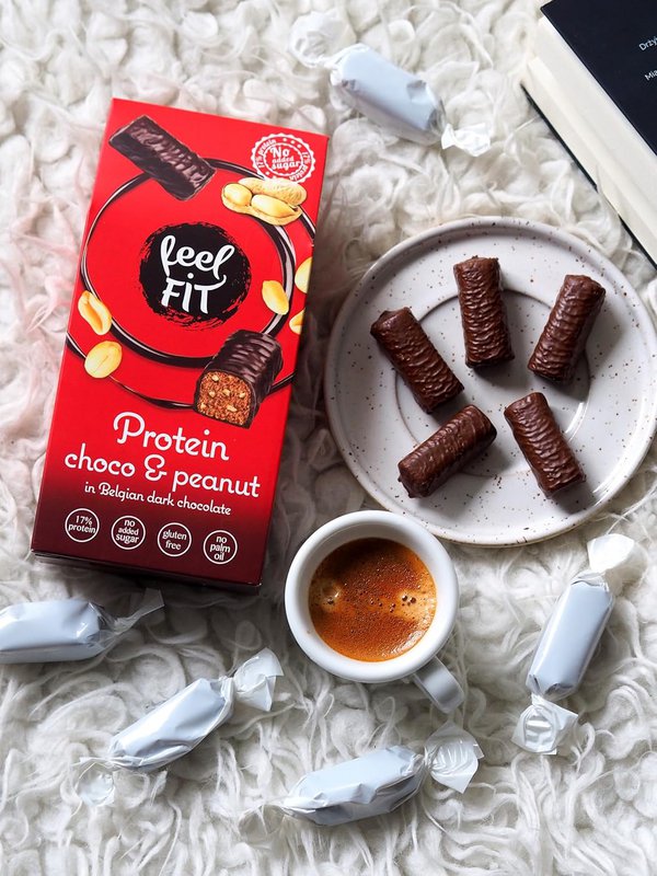 Feel FIT Choco & Peanut Chocolates, 17 % Protein, ohne Zuckerzusatz 83 g