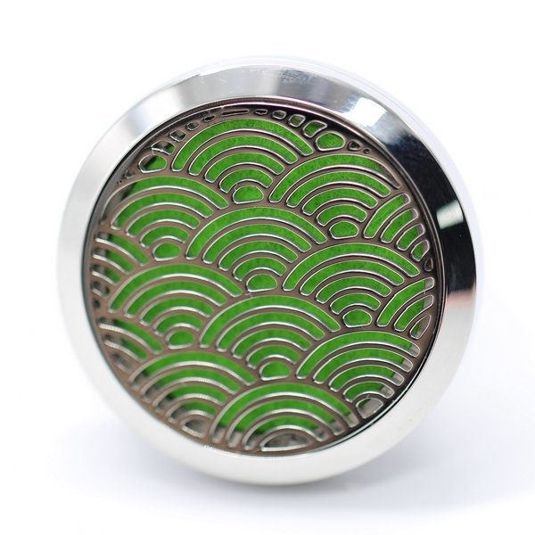 Clip’Arôme Diffusor fürs Auto – Zen Wave – Edelstahl mit Löscher – Dekoratives Aromatherapie-Accessoire – Geschenkidee