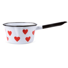 0,9l Enamel Saucepan | Love