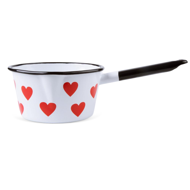 0,9l Enamel Saucepan | Love