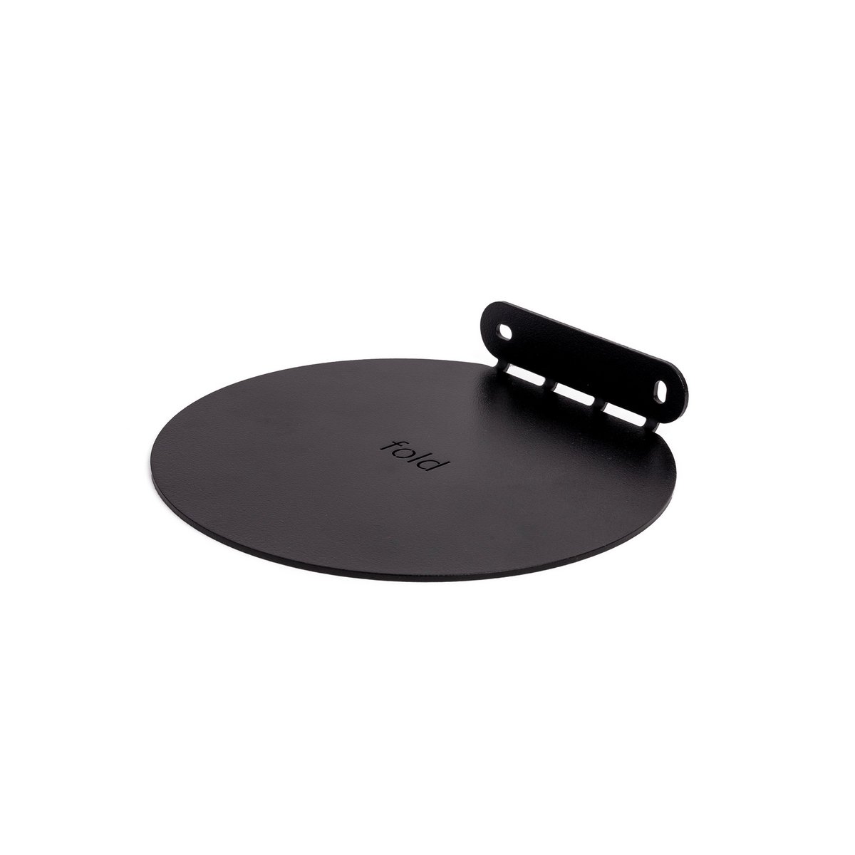 Półka okrągła składana, 16cm, czarna | Minimalistyczne, pływające, niewidoczne, stalowe półki ścienne/pokojowe na rośliny, ozdoby lub książki