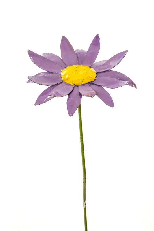 ZIMBA-ARTS FIORE MARGHERITA IN METALLO VIOLA