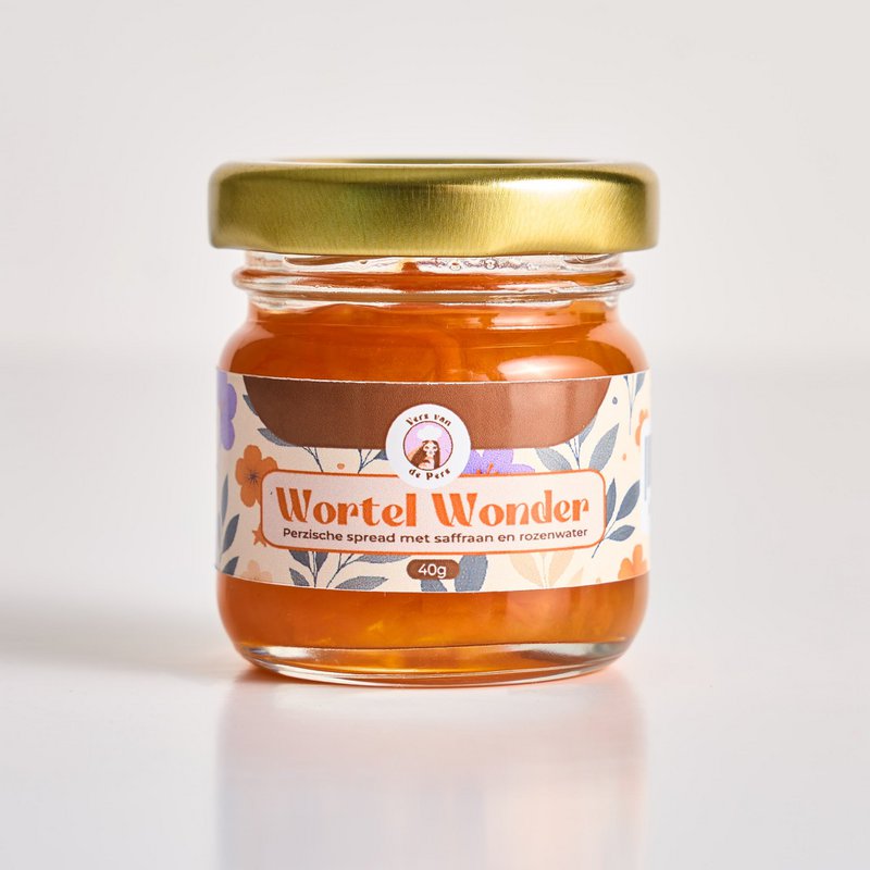 Wortel Wonder mini - Proefpotje Perzische wortelspread met saffraan en rozenwater