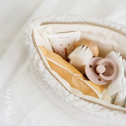 Astuccio Teddy | bianco sporco | Custodia portaoggetti | Borsa per pannolini | borsa da toilette