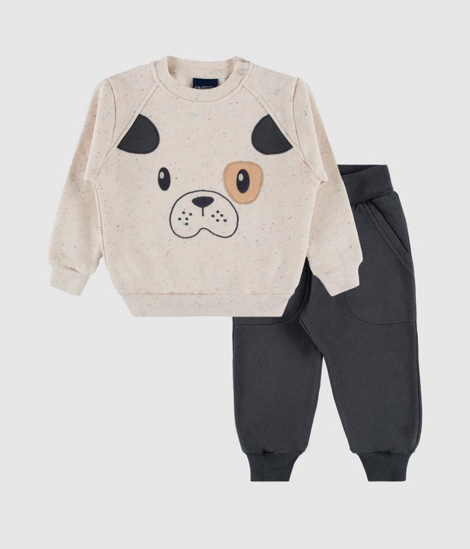 Ensemble 2 pièces bébé ours vert pin