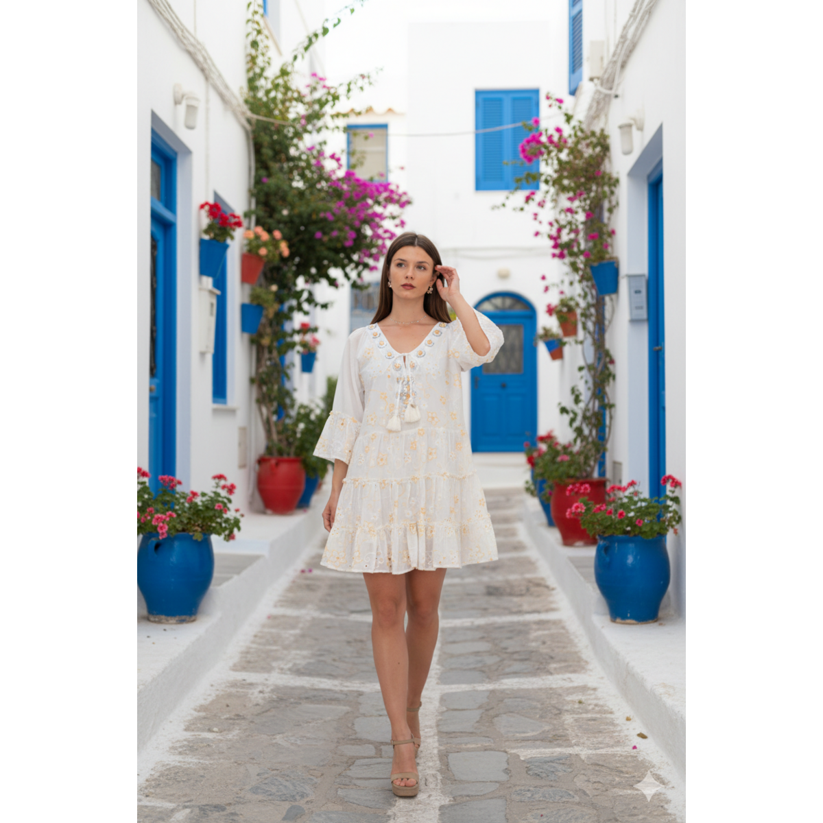 Kleid lia weiße Muschel