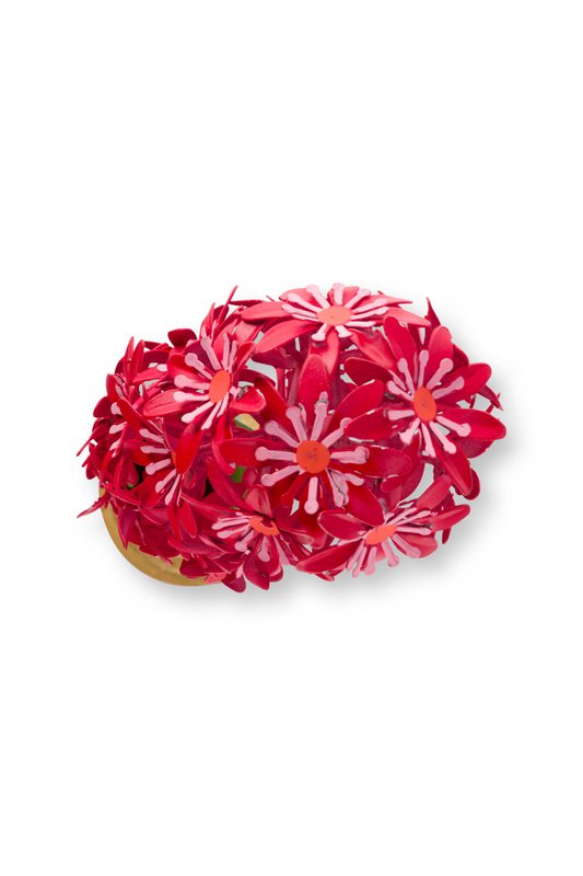 Deco Flower Metal Pink 48cm